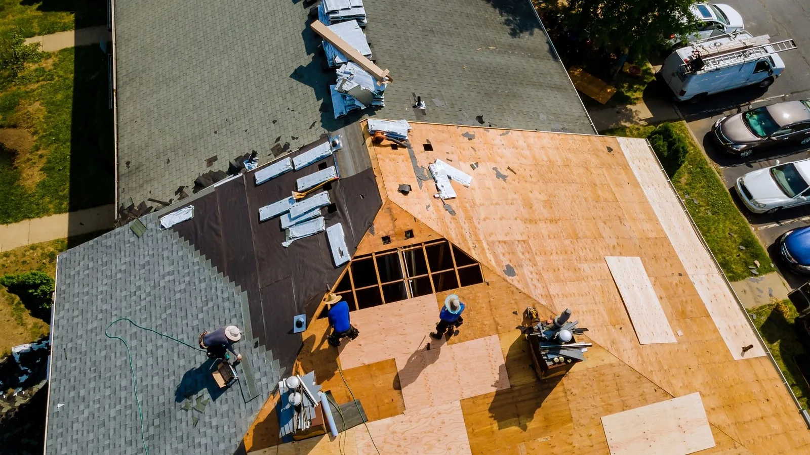 Metal roof and gutter installation detail
