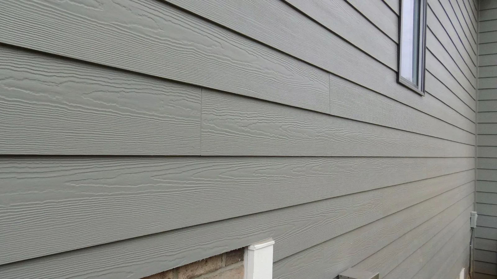 Siding texture closeup with trim detail